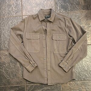 Express Taupe Button-Up Shirt